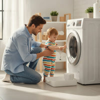 Square Washing Machine Drain Tray Plastic Washing Machine Drain Pan Waterproof Appliance Leak Tray with Inserts Leak-Proof for Homeowners, Laundry Room