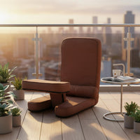 Support Reclining Tatami Chair Thick Cushioning Ergonomic Padded Floor Sofa Compact Design Reclining Floor Lounger Space Saving for Gamers, Meditators, Balcony, Small Areas, Reading Nook, Dorm Room