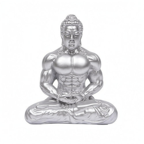 Zen Buddha Statue Sculpted Details Spiritual Decor Muscular Design