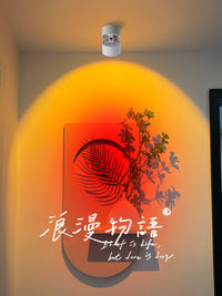 led嵌入式日落灯氛围感玄关过道日不落射灯吸顶落日余晖夕阳灯