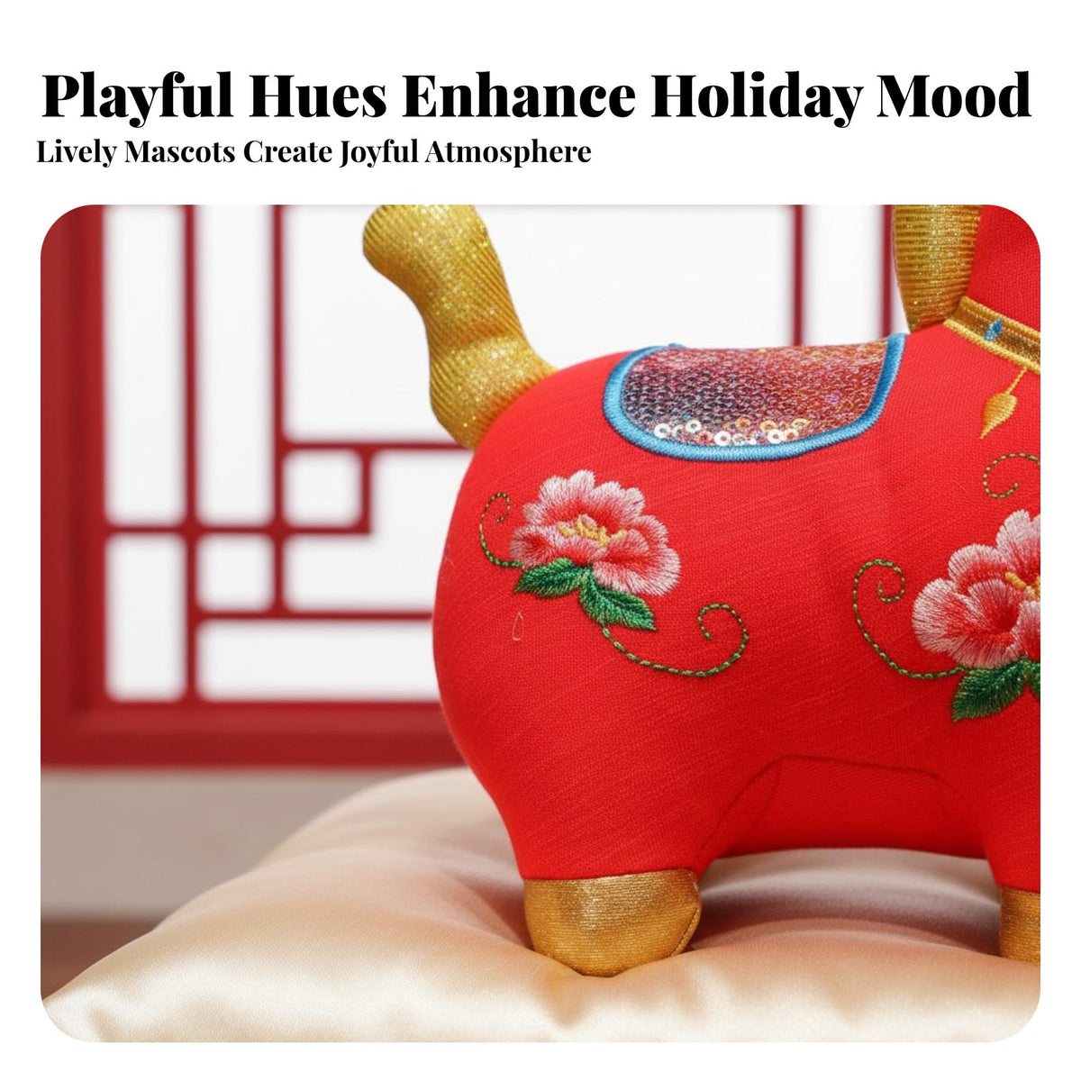Year of the Horse Plush Toy, Zodiac Horse Doll, Lucky Symbol, Kids Gift