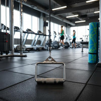 All Steel Gym Pulley Handle Heavy Duty Single D Handle Long-Lasting V Bar Attachment Polished Surface