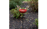 Metal Garden Stake Bird Bath Multi-Function Bird Bath Feeder Decorative for Yard