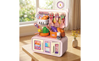 Tabletop Play Kitchen with Accessories Interactive Kids Kitchen Playset Educational Toy Pots and Pans Bright Colors for Toddlers, Daycare