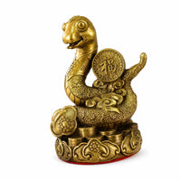 Tabletop Ornament Chinese Brass Figurine Embossed Mist Pattern Brass animal Figurine Carved Texture