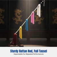 Stage Performance Lash, Rattan Theater Prop, Peking Opera, Yue Opera, Yu Opera, Colorful Tassel, Drama Accessory