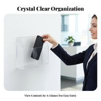 Multicompartment Phone Cabinet Transparent Design vertical surfaceMounted Box Space-Saving