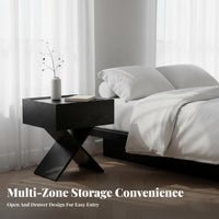 Nightstand with Drawers and Shelf Modern aesthetic for Hallway, Homeowners, Students