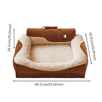 Washable pet bed with winter mat.