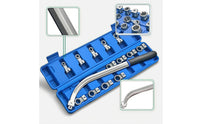 15-Piece Pulley Adjustment Tool Kit Curved Belt Tensioner Tool Kit Multi-Size Portable for Mechanics