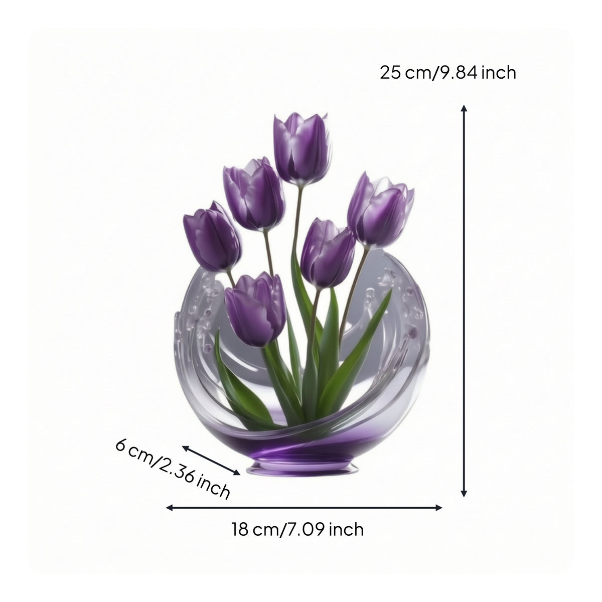 Clear Circular Acrylic Ornament with Stand Flat 2D Ornament Stand with Base Transparent Tabletop Decor Lightweight for Shelf