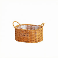 Rattan Woven Basket Oval Flower Basket Multiuse