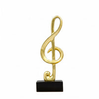 Music Note Figurine Black Base Tabletop Figurine Abstract for Room