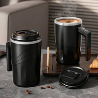 Automatic Stirring Coffee Mug with Temperature Display Insulated Electric Mixing Cup Digital Stirring Mug with Lid for Professionals, Commuters, Office, Travel, Kitchen