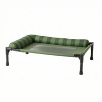 Breathable Elevated Dog Bed Moisture-Resistant Dog Cot with Side Cushion Washable Raised Pet Bed Sturdy for Camping