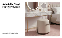 Round Stuffed Ottoman Padded Top Three-Legged Round Seat adaptable