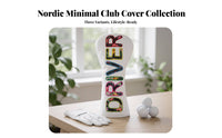 Easy to Wipe Wipe Golf Club Headcover | Multicolor Floral Embroidery PU Leather, Golf Club Cover with Velvet Lining, for Travel