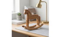 Wooden Rocking Horse Tabletop Rocking Horse Ornament Handcrafted for Decorators, Collectors, Shelf, Mantel, Entryway