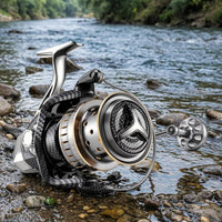Saltwater Rotating Reel Round Knob Metal Fishing Reel Carbon-Fiber Appearance
