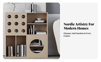 Nordic design aesthetic mist-likeShaped bookshelf Space-Saving Multi-Tier Shelving unit distinctive Design Storage Cabinet sturdyDuty for Apartment Dwellers, Book Lovers, homeowners, Bedroom, Living Room