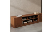 Wooden TV Cabinet with Storage Small Space Friendly for Bedroom