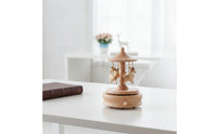 Wooden Revolving Stage Musical Box Revolving Stage Musical Box Handcrafted-Themed Decor for Kids, Shelf Display