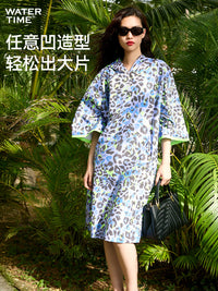 WaterTime游泳速干浴巾女成人吸水运动毛巾浴袍沙滩潜水斗篷海边