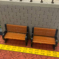 1/64 Scale Bench Realistic Design Miniature Park Bench Resin Material Diorama Accessory for Hobbyists, Dioramas