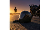 DOT Certified Full-Coverage Helmet | Aerodynamic, Helmet with Sun Visor, for Motorcycle Riding