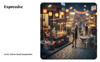 Miniature BBQ Scene Figurine High Intricacy 1:64 Scale Human Miniature model:64 Scale People Figure Realistic Features Tiny