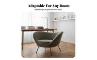 Sculptural S-Chair Italian Design Upholstered Armchair Light Luxury Minimalist Aesthetic for Readers, Bedroom, Apartment, Office