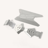Chassis Skid Plate Guard Brushed Metal Chassis Guard Heavy Duty Skid Plate for Hobbyists, Builders, Rough-Terrain, Trail Riding