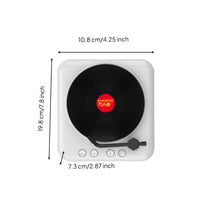 Retro Music Player Tabletop Turntable-Style Speaker Vintage for Desk