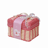 Woven Gift Box Rectangular Storage Bin Sturdy for Parties