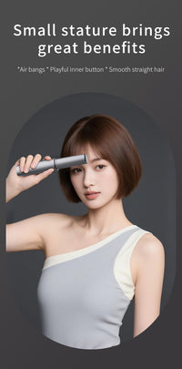 Cordless Straightening and Curling Iron with Negative Ions, Titanium Coating, 3 Heat Settings, Wet/Dry Use