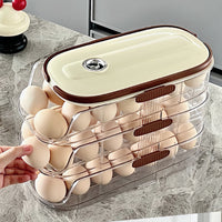 Transparent Double-layer Slide Egg Storage Box for Refrigerator