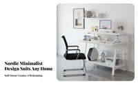Simple Computer Desk Minimalist and Design Simple Writing Desk Space-Saving Adjustable for Telecommuting Workers, Professionals