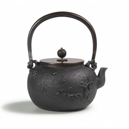 Cast Iron Teapot Traditional Tea Kettle with Infuser Heat-Retaining Tea Kettle with Removable Infuser