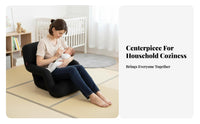 Foldable Lounger with Armrests No Assembly Required Adjustable spine supportrest Lounger