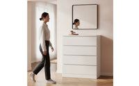 Chest of Drawers Flat-Fronted Drawer Chest Modern Storage Cabinet for Bedroom, Living Room