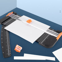 Sliding Paper Trimmer Desktop Paper Slicer Manual Paper Trimmer Secure Ergonomic Folding Ruler Convenient Function Suitable for Home School Office Craft Room