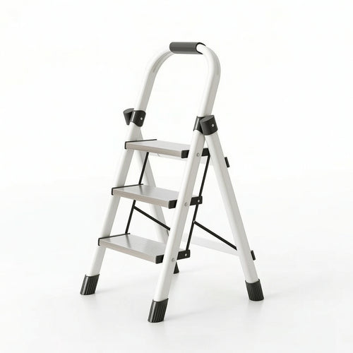 3 Step Ladder Foldable Folding Step Ladder Lightweight for Seniors