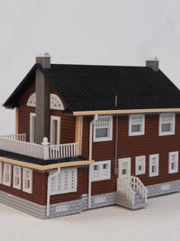 1:64 Scale Miniature Villa Model with Lighting, Frosted Finish