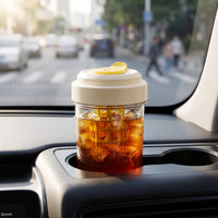 Plastic Cup with Ice Tray Compact Cold Drink Cup with Lid Tumbler Food-Safe-Food-Safe-Safe Sturdy for Commuters, Office, Car