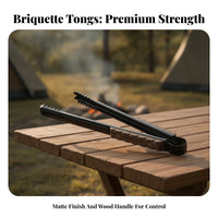 Long Tongs with Wood Handle