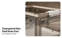 Foldable Storage Box Transparent View Collapsible Plastic Box Large Capacity