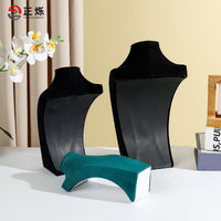 Velvet Necklace Display Stand, Jewelry Neck Form, Counter Display Prop