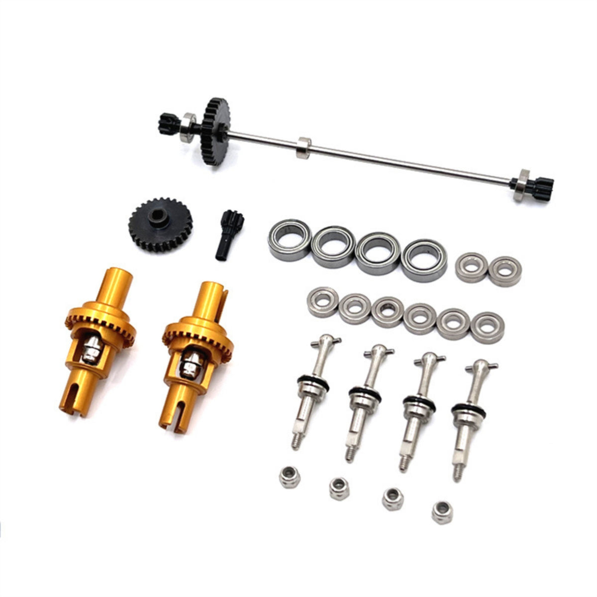 Drivetrain Assembly Upgraded Differential Set Maintenance Gearbox Assembly for Hobbyists, Builders, Rebuilds
