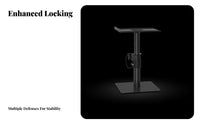 Heavy Duty Steel Construction Adjustable Studio Monitor Stand Stable Base Adjustable Height Speaker Stand Space Saving Design Audio Equipment Accessory Anti-Vibration Pads for Music Producers, DJs