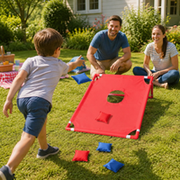 Bean Bag Toss Garden Games, 57x58x18.5cm Outdoor & Indoor Play for Kids 4-6 Years, Easter Games for Families